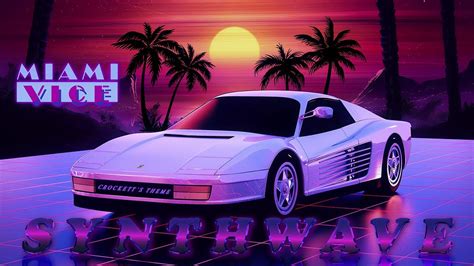 Miami Vice with the soundtrack of Crockett's Theme by Jan Hammer.